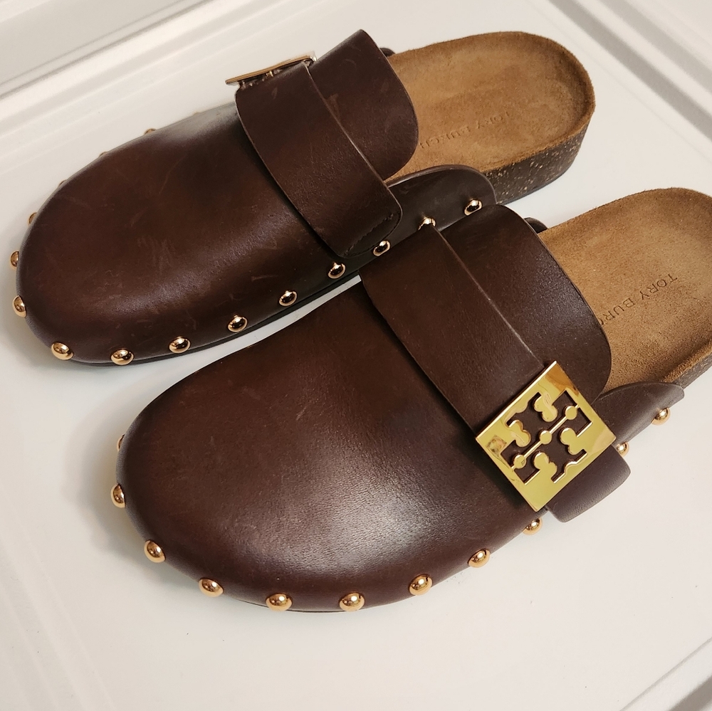 TORY BURCH WOMEN SANDAL MELLOW STUD MULE SIZE 6 BRAND NEW
